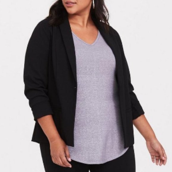 torrid Tops - 2/$10 TORRID Grey Sparkle Hacci Tunic Tee 0X